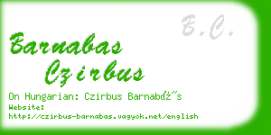 barnabas czirbus business card